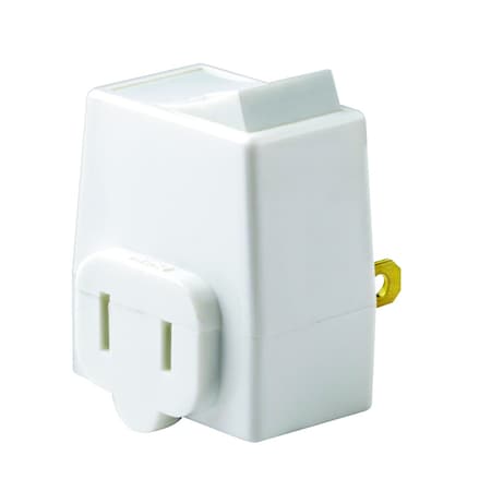 Leviton Leviton 13 amps Double Pole Rocker Plug-In Switch Tap White 1 pk C28-01469-00W